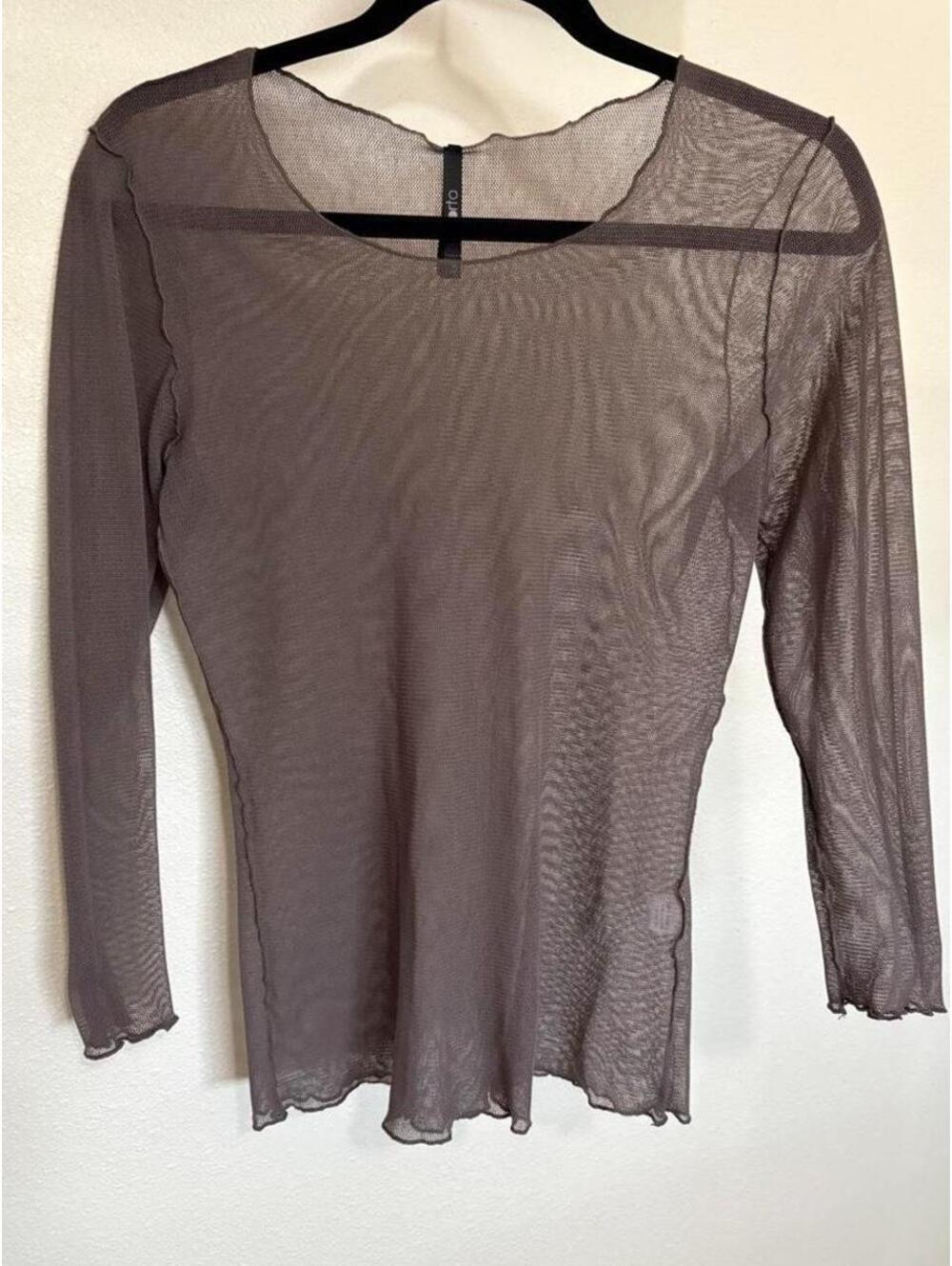 Porto “Diva Mesh Top” in grayish brown